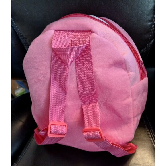 Sanrio pink HELLO KITTY bow plush backpack bag dbl zipper - Picture 4 of 9